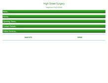 Tablet Screenshot of highstreetsurgery.com